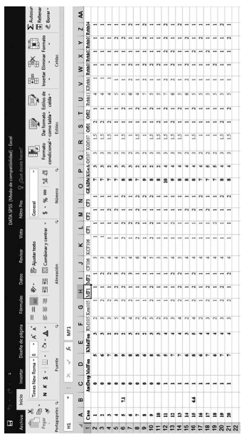 Data de encuestados - SPSS