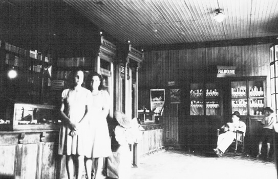 Fachada de la botica de Luis Ramírez Zamora y sus instalaciones
internas, Grecia (1920-1940)