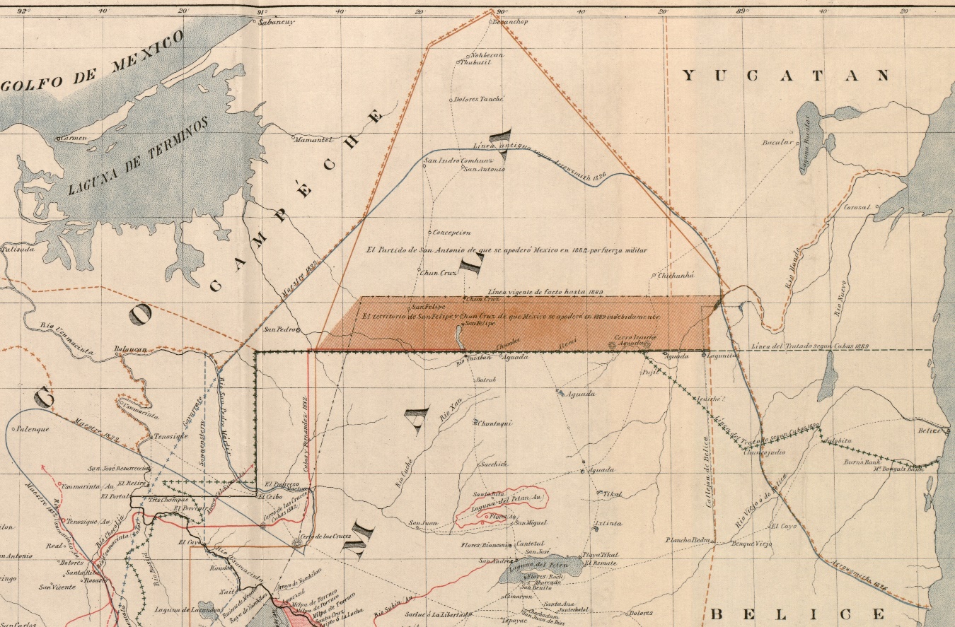 Mapa 2. Mapa de la
República de Guatemala (fragmento), 1895