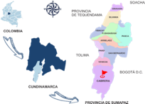 Mapa municipio de Cabrera