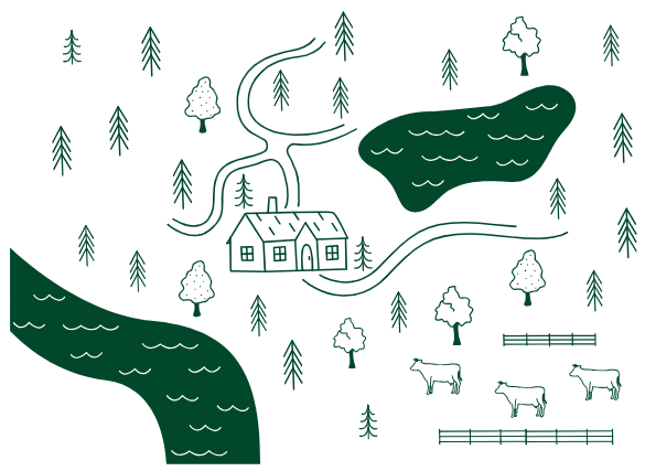 Mapa de recursos naturales ejemplo finca La Esmeralda