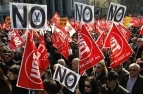 “Las dos centrales obreras más
grandes, CCOO y UGT, planificaron marchas en 57 ciudades”