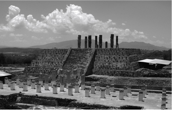 PYRAMID B, TULA, MEXICO, AS RESTORED BY JORGE ACOSTA IN 1941.
