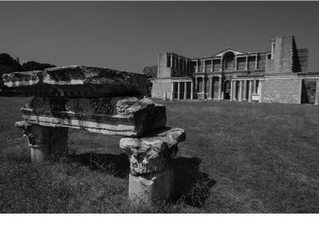 GYMNASIUM OF BATHS AT SARDIS, TURKEY, AS RECONSTRUCTED BETWEEN 1964 AND 1973