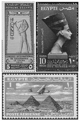POSTAL STAMPS USING PHARAONIC  

HERITAGE.
