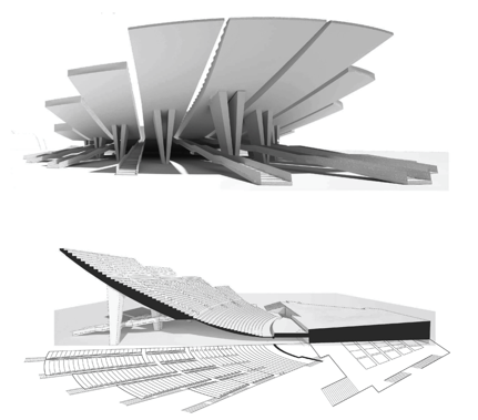 RIELABORAZIONE
GRAFICA DEL PROGETTO “LE PLEIADI”, DI ROBALDO MOROZZO DELLA ROCCA, CON ALDO
ASSERETO, INGEGNERE.