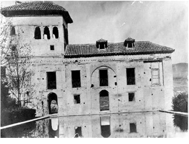 FIGURA 7. PALACIO DEL PARTAL. Antes
de la restauración de Leopoldo Torres Balbás.