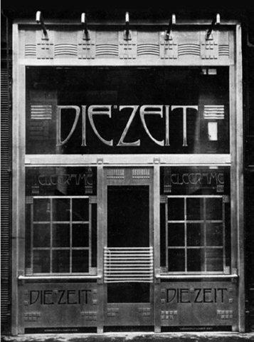 PORTAL
DE LA OFICINA DE TELEGRAMAS DEL PERIÓDICO DIE ZEIT, VIENA. 

Otto Wagner 1902-1903.