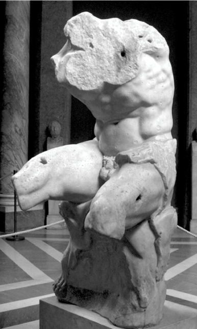TORSO DEL BELVEDERE. Apolonios, s. I a.C. Museos Vaticanos 