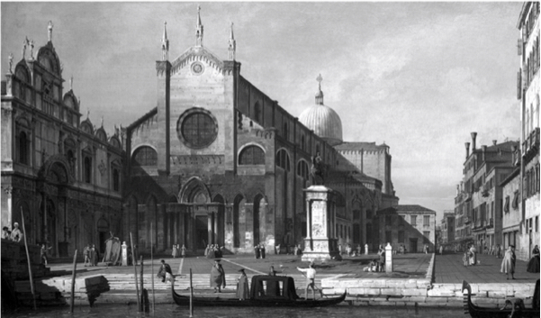 BAS&Iacute;LICA
DE SAN JUAN Y SAN PABLO EN VENECIA. &Oacute;leo
sobre lienzo, Canaletto, c. 1735-38
