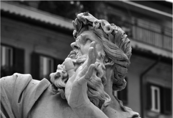 FUENTE DE
LOS CUATRO R&Iacute;OS

Detalle del
Danubio. Gian Lorenzo Bernini, 1651. 

Piazza
Navona, Roma.
