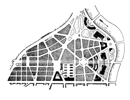 Figura 10. El barrio de Piazza d'Armi seg&uacute;n el plano del municipio.