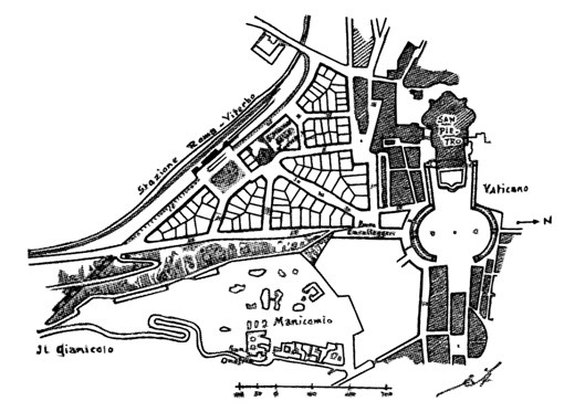 Figura
7. El barrio de San Pietro seg&uacute;n la propuesta de St&uuml;bben.