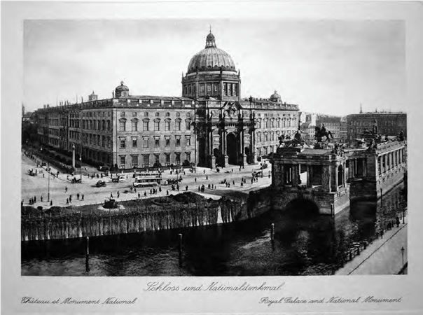 CASTILLO REAL (STADTSCHLOSS), BERL&Iacute;N, ENTRE LOS A&Ntilde;OS 20 O 30 DEL SIGLO XX. Litograf&iacute;a publicada en Berlin. Zwanzig der Reizvollten unfichten (s/a).