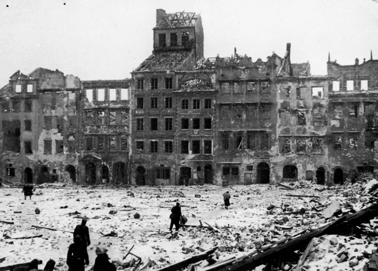WARSAW. Stare Miasto (historic center) after World War II.