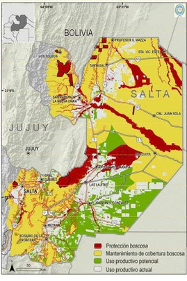 OTBN seg&uacute;n categor&iacute;as de conservaci&oacute;n (Ley Provincial 7.543/2008)