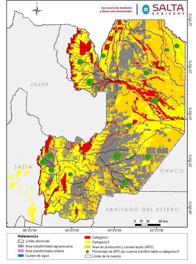 OTBN seg&uacute;n categor&iacute;as de conservaci&oacute;n