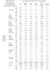 PEA por Grandes Ramas de Actividad, seg&uacute;n Clases Sociales. Base Aglomerado Urbano&ndash;Formosa 3er Trimestre, Total de A&ntilde;os 2003-2013. (N, n, %)