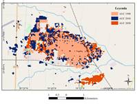 Avance de la mancha urbana entre 1990 y 2030