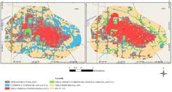 Mapas de usos de suelo de la ciudad de Curuzú Cuatiá. Años 1990 y 2010