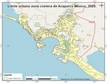 Límite urbano en la zona costera de Acapulco, 2020