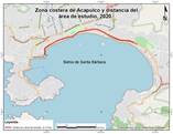 Zona costera de Acapulco y zona de estudio (del Monumento Fuerte de San Diego al Club de Golf Acapulco A.C) 2020