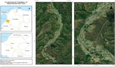 Localización del departamento del Cauca y el Río Sambingo