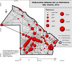Poblaci&oacute;n Urbana de la Provincia del Chaco, 2010