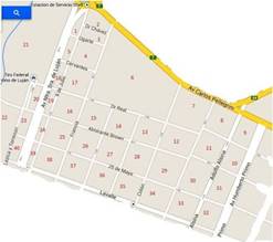 Centro hist&oacute;rico de la ciudad de Luj&aacute;n (&aacute;rea de indagaci&oacute;n)