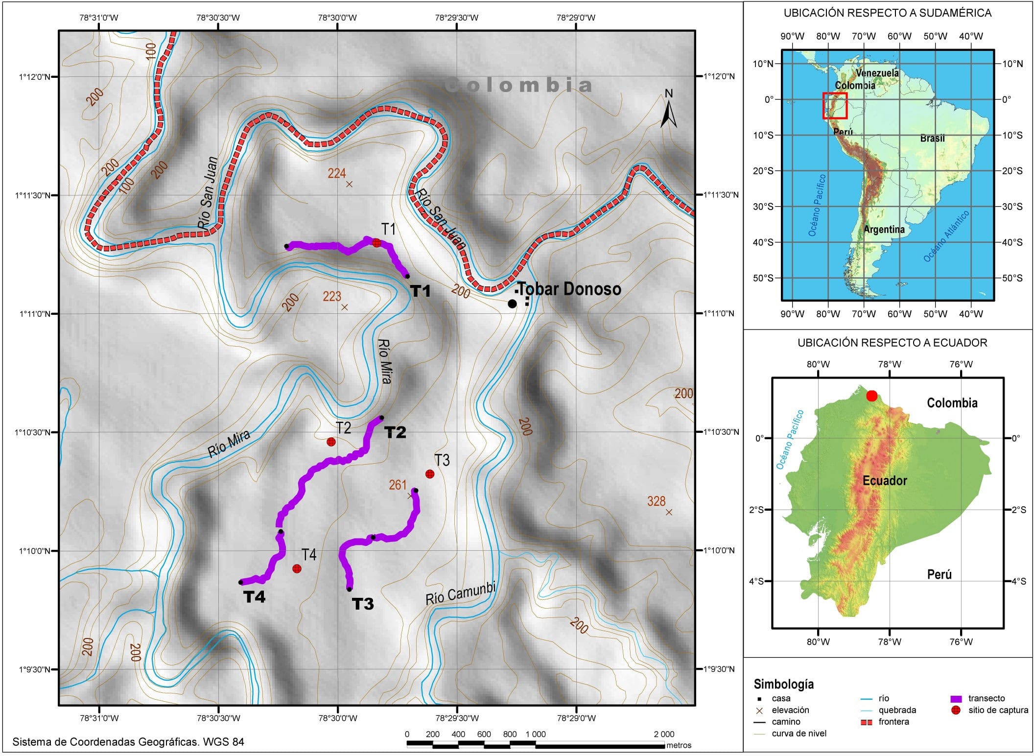 Ubicación geográfica de Tobar
Donoso, provincia del Carchi, Ecuador.