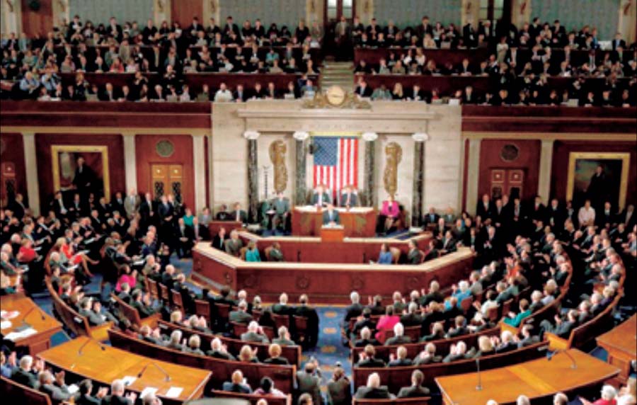 Inicio de las sesiones del 114 Congreso de Estados Unidos, enero 2015.