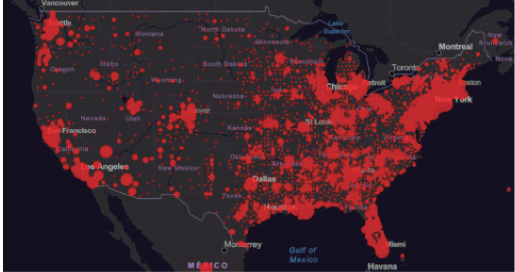 EEUU super&oacute;  la barrera de los 300,000 fallecidos por la COVID-19 en diciembre de 2020.
