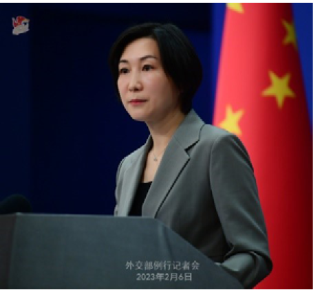 Mao Ning, Portavoz del Ministerio de Relaciones Exteriores de China