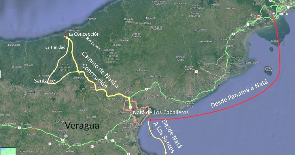 Camino Colonial de Los Santos- Natá
-Concepción- Santa Fé