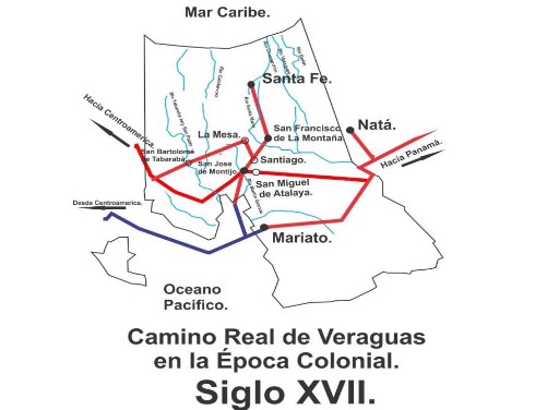 Camino Real de Veragua, Época Colonial, Siglo XVII. 

Fuente: 
