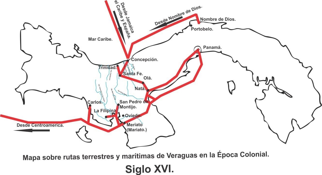 Rutas terrestres y marítimas en el Siglo
XVI