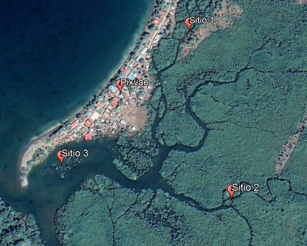 Localización geográfica de la Costa de
Pixvae, provincia de Veraguas, República de Panamá