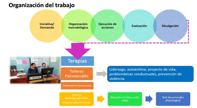 Organización y planificación del trabajo en la clínica
psicosocial.