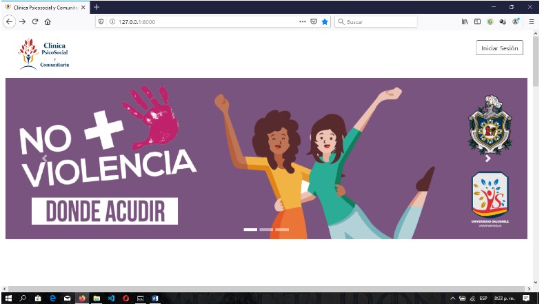Slider en el
Landing page.