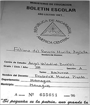Bolet&iacute;n escolar correspondiente al a&ntilde;o acad&eacute;mico 1991