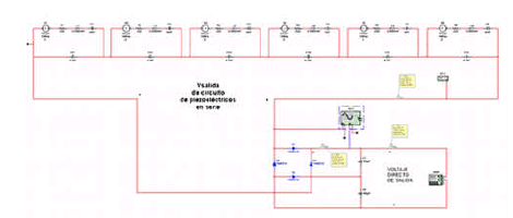 Circuito generador de energía mediante sensores piezoeléctricos.
