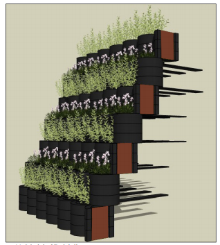 Modelo 3D del diseño propuesto.