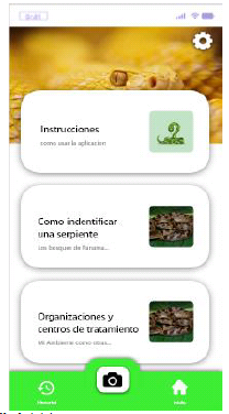  Pantalla de inicio.