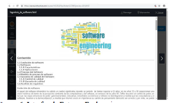 Interfaz de Entorno Exelearning.