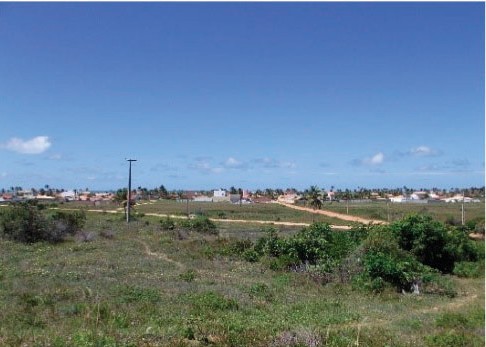 Paisagem
da Orla Marítima da Barra dos Coqueiros em processo de consolidação