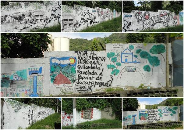 Muro da comunidade quilombola do Camorim