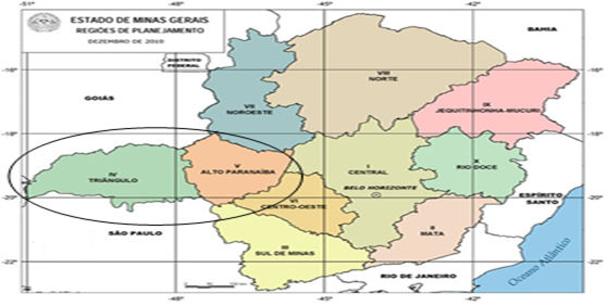 Localiza&ccedil;&atilde;o Geogr&aacute;fica do Tri&acirc;ngulo Mineiro e Alto Parana&iacute;ba