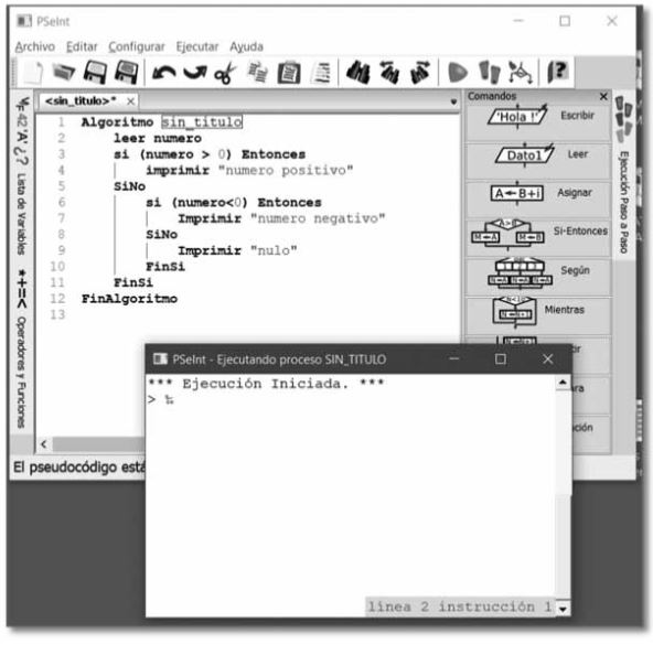Ejemplo de solución de ejercicio por completar en PSeInt