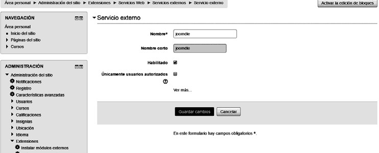 Usuario asociado a Joomdle