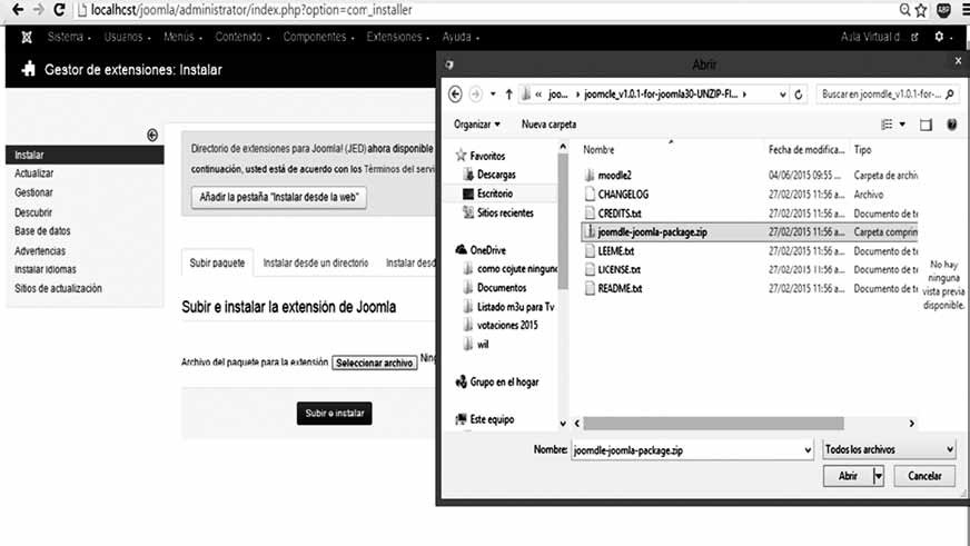 Instalando plugging Joomdle